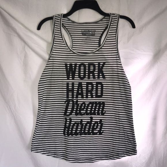 Chin Up Apparel Tops - Work hard dream harder shirt